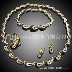 銅合金首飾套裝批發(fā)采購指南 解析高檔時(shí)尚18K鍍真金四件套的市場(chǎng)潛力